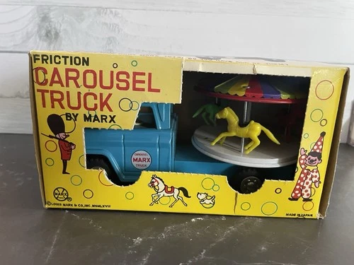 VINTAGE - MARX TOYS HORSE CAROUSEL FRICTION TOY in BOX