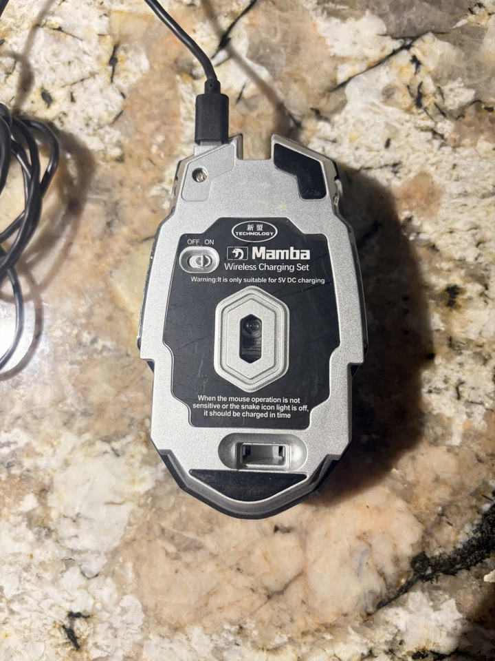 MAMBA Snake Black and Silver Wireless Gaming Mouse - Image 2 of 2