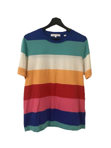 Ladies Chinti & Parker Striped T-shirt, UK Size Medium, Good Used Condition