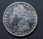 Choice AU+ 1887-O Morgan Silver Dollar, Mirror Finnish