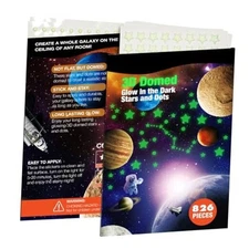 Realistic Tiny 3D Domed Glow in The Dark 826pcs 3d Dots and Stars Stickers