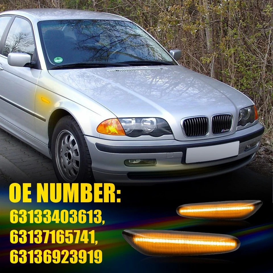 Ajuste BMW 325i 328i Guardabarros Ahumado LED Marcador Lateral Señal Secuencial Luz de Giro 2X Foto 2 de 4