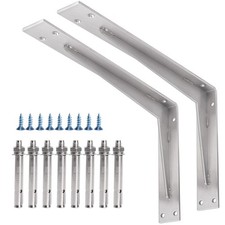YUMORE Shelf Bracket Heavy Duty 16x10x2 in, 1/5IN Extra Thick Solid L Bracket...