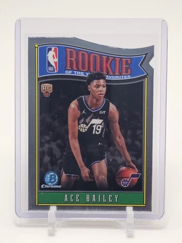 ACE BAILEY 2025-26 BOWMAN CHROME ROOKIE OF THE YEAR FAVORITES DIE CUT JAZZ Q6992
