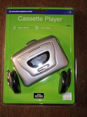 Durabrand 820M Portable Cassette Tape Player w/ Headphones/Bass Boost/Auto Stop