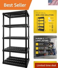 Durable 72.5  Extra Heavy Duty Plastic Shelving Unit - Ideal for Pantry  Office