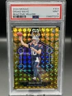 2024 Panini Mosaic Drake Maye Gold Reactive Yellow Mosaic SSP RC Patriots PSA 9