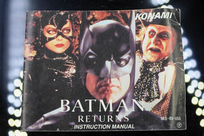 NO GAME- Authentic Manual ONLY! 	Batman Returns Nintendo NES