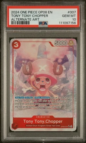 Tony Tony Chopper Alt Art OP08-007 2024 One Piece PSA 10