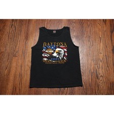 Vintage 2001 USA-Made Harley Davidson Daytona Bike Week Tank Top Shirt - Large