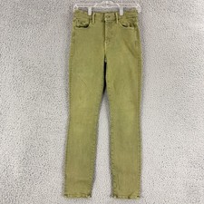 Mother High Waisted Looker Ankle Jeans Womens 25 Olive Green Skinny Stretch