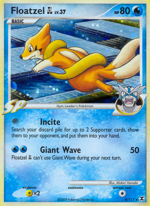 Floatzel GL 4/111 Rising Rivals Holo Rare HP