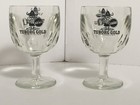 Set Of 2 Vintage Tuborg Gold Viking Skal Beer Goblets