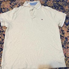 Tommy-hilfiger Men's Cream and Grey Polo-shirts