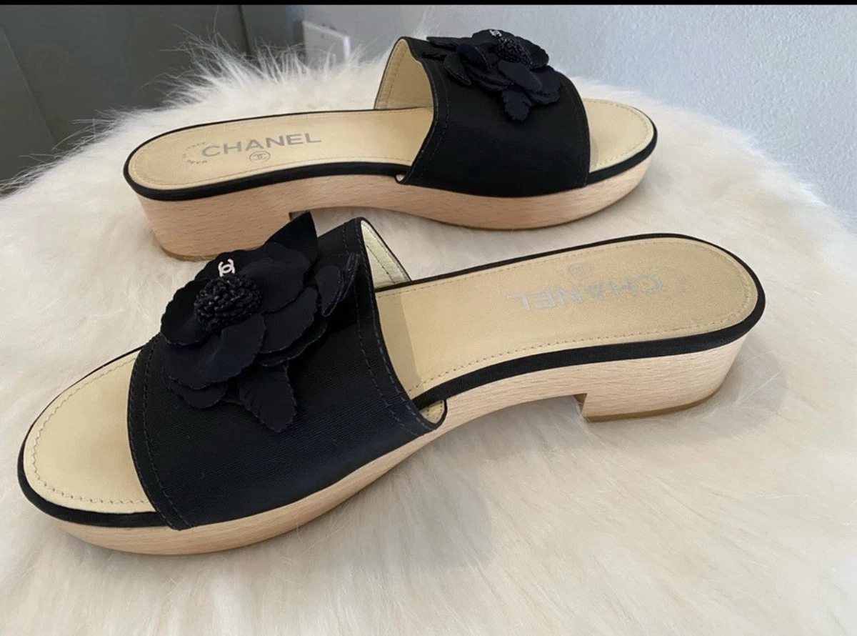 CHANEL Flowers Black Sandals for Women for sale | eBay