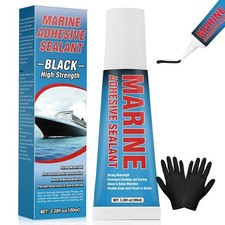 Black Marine Sealant, High Bond Strength Silicone Fast Cure,...