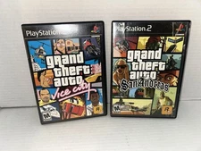 Grand Theft Auto GTA San Andreas & Vice City (PlayStation 2 PS2) Complete