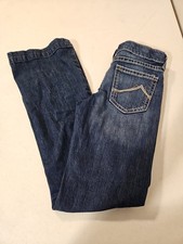 Ariat REAL Denim Girls Olivia Wide Trouser Jeans Size 16 Embroidered 1526