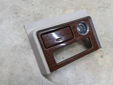 03-06 Cadillac Escalade Center Console Front Bin Woodgrain Trim Dash Bezel Beige