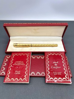 Cartier Must de Cartier Trinity Füllfederhalter 18K Goldplatte