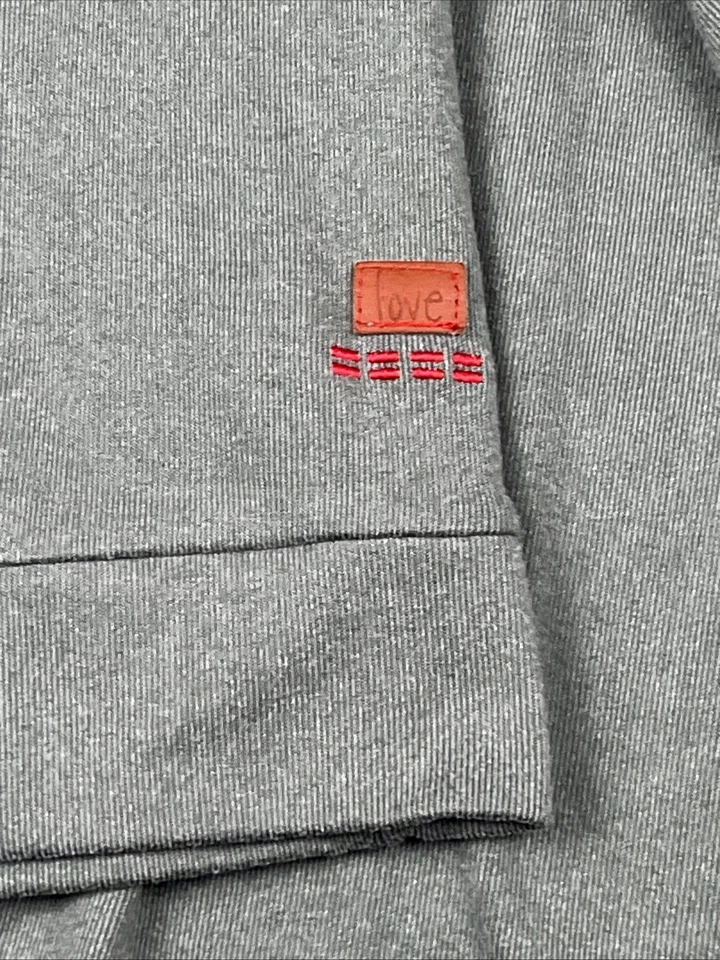 Sudadera con Capucha Peace Love World Tejida Pullover con Cremallera Lateral y Pantalones de Pierna Ancha Verde, XXS Foto 4 de 4