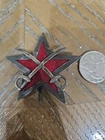 Civil War 12/20th 1st Division Red Cavalry Corps Badge With Crossed Swords