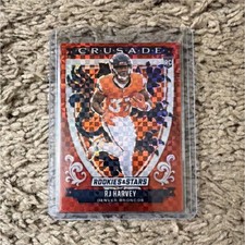 2025 Panini Rookies & Stars RJ Harvey Denver Broncos Crusade Red Plaid #26 NFL