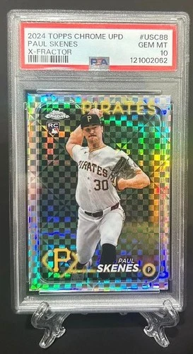 2024 TOPPS CHROME UPDATE X-FRACTOR #USC88 PAUL SKENES ROOKIE RC PSA 10 💎 GEM MT