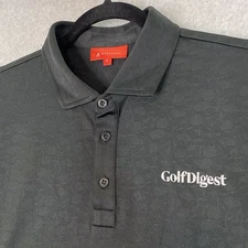 Redvanly Shirt Mens L Tuxedo Rodin Jacquard Polo Golf Digest All Over Print