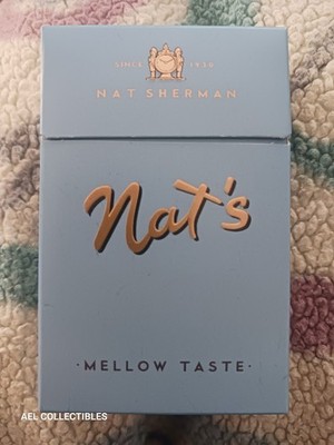 NAT'S - MELLOW TASTE / Nat Sherman Blue Cigarette Pack / OOP Discontinued NICE!