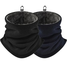 Winter Fleece Warmer Face Mask Scarf Soft Double Layer Thick Neck Gaiter Bandana