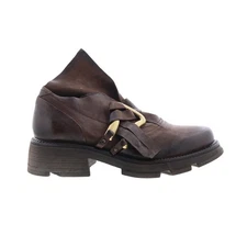 A.S. 98 Laken Womens Brown Leather Slip On Casual Dress Boots