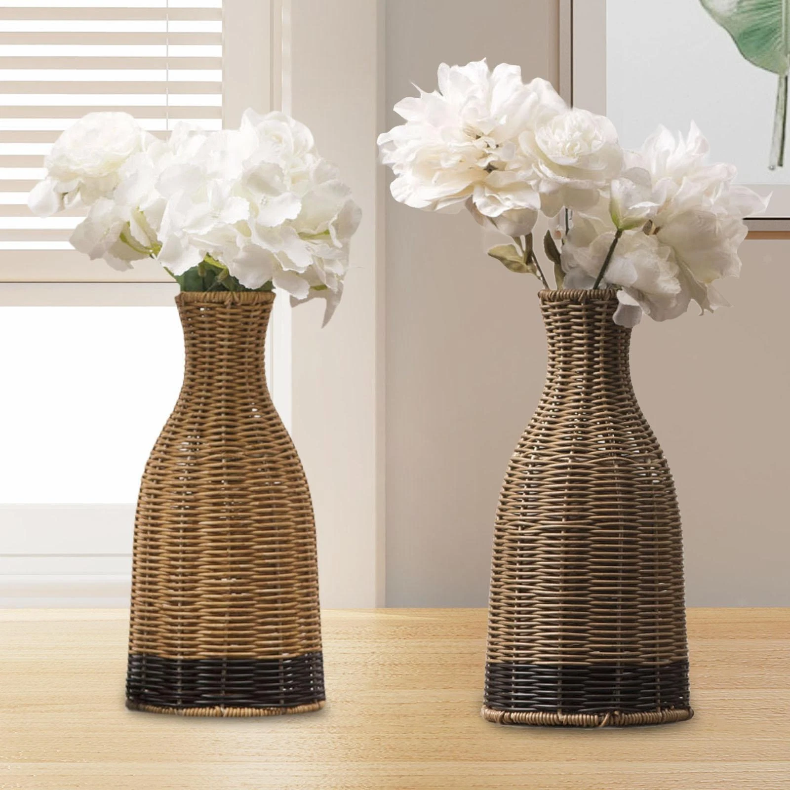 Hand Woven Vase Boho Ornament Flower Vase for Farmhouse Dining Table Office