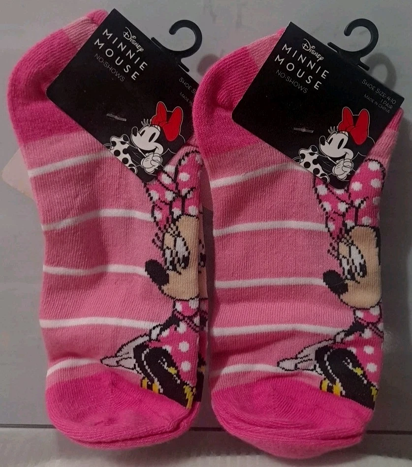 New Disney Minnie Mouse Pink No-Show Ankle Socks Lot Of (2) - Image 2 of 4