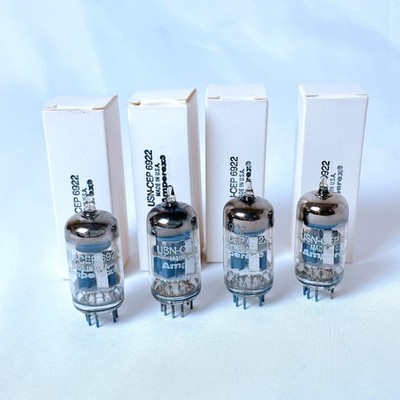 Amperex 6922 ECC88 Vacuum Tube Quad Set of 4 for Audio Amplifier Preamp Used