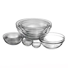 10 Piece Mixing Bowl Set, Nesting Serving Bowls & Mixing Bowls (1 oz, 2 oz, 4...
