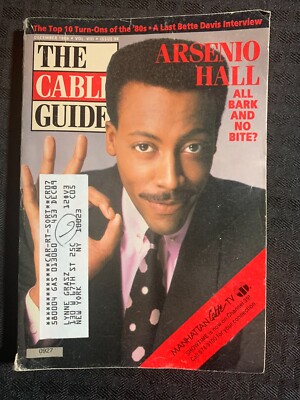 1989 Dec THE CABLE GUIDE Magazine VG- 3.5 Arsenio Hall / Bette Davis Interview