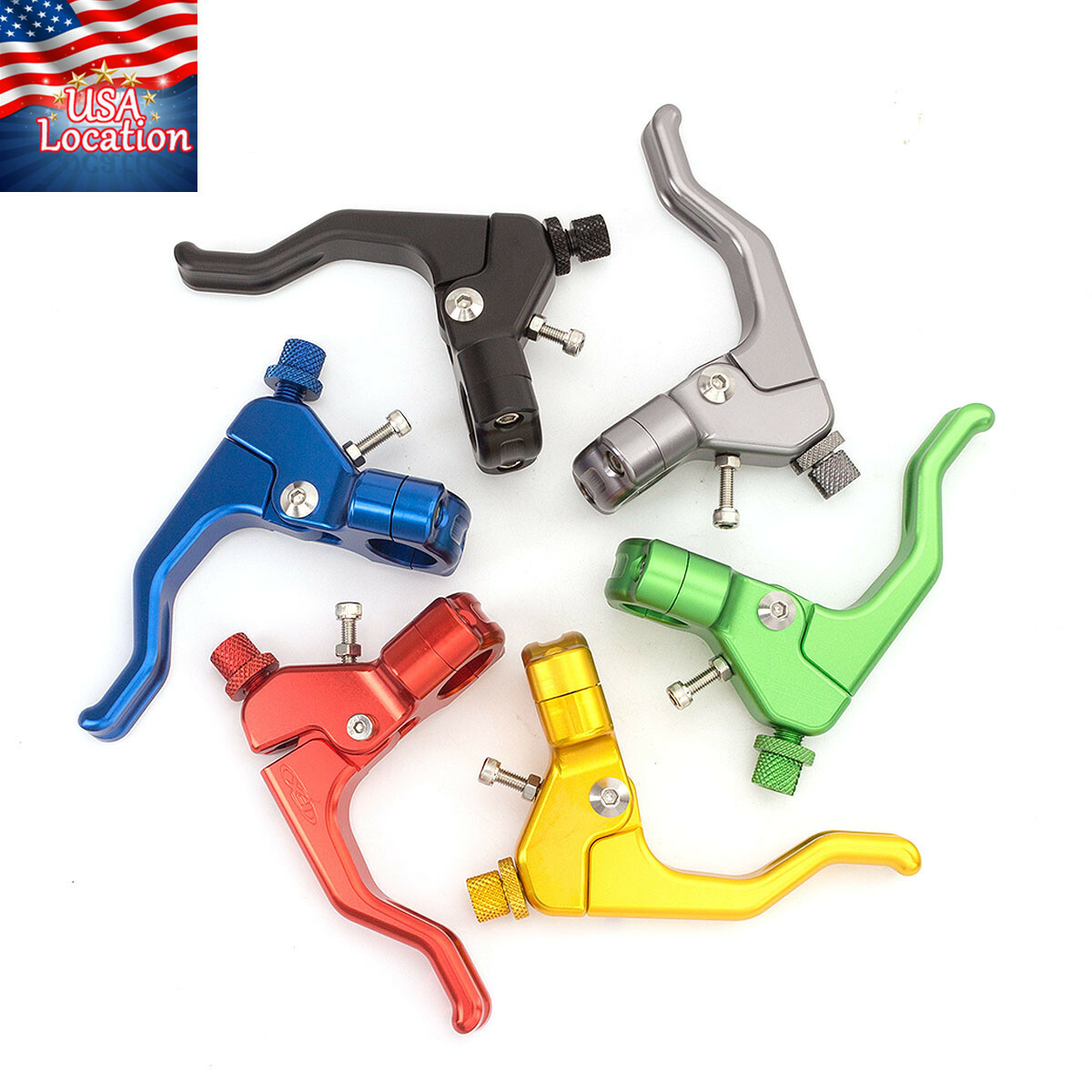 CNC Universal Short Motorcycle Bike Clutch Lever Stunting 1 Finger Easy Pull Red