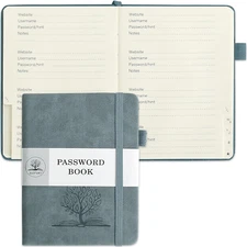 DAOFARY Password Book with Alphabetical Tabs - Small Password Keeper Book (5.6 *