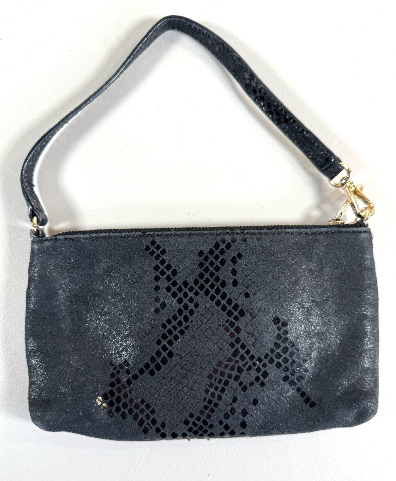 Michael Kors Black Leather Python Clutch Bag with… - image 2
