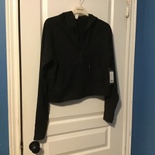 yogalicious hoodie heather charcoal L 68 retail NWT
