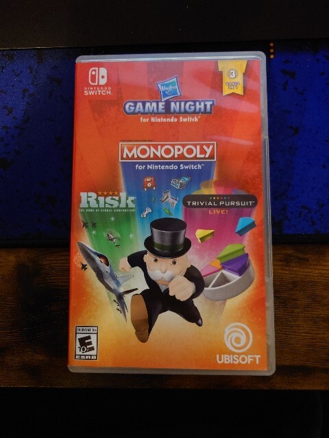 Nintendo Switch Hasbro Game Night 3 Games In 1 Monopoly Risk Trivial Pursuit-image