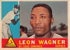 LEON WAGNER 1960 TOPPS CARD 383 CARDINALS
