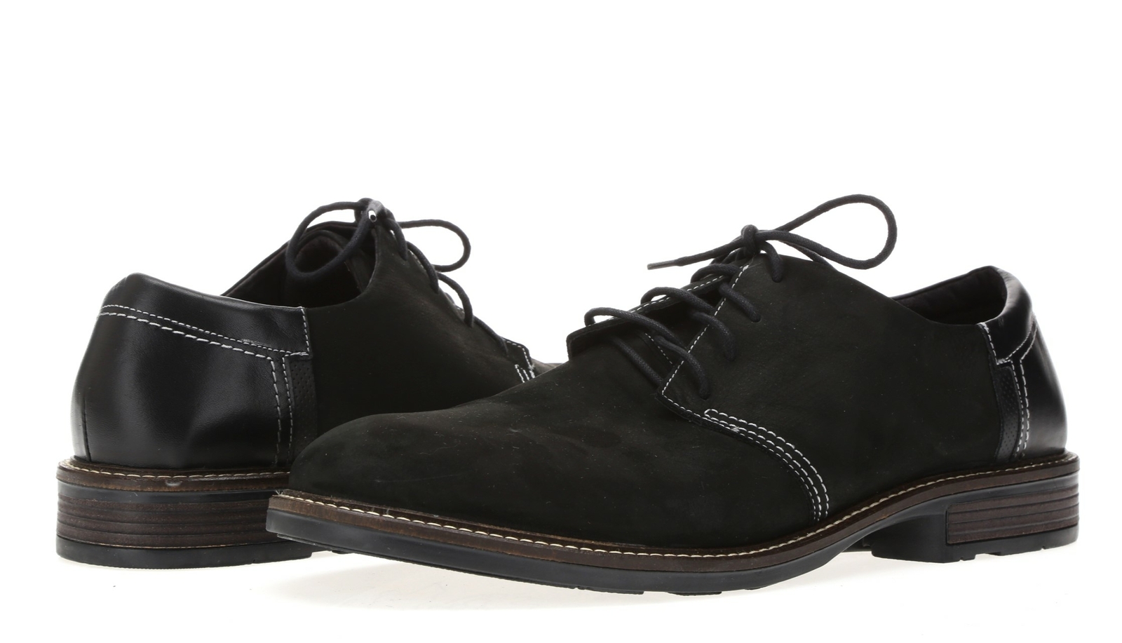 SAOLA Scarpe uomo Naot Chief nere in pelle nabuk stringate basso profilo taglia 14M 47