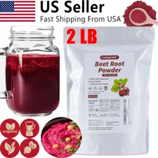 2LB Organic Beet Root Powder Raw Non-GMO Nitric Oxide Booster Pure Beta Vulgaris