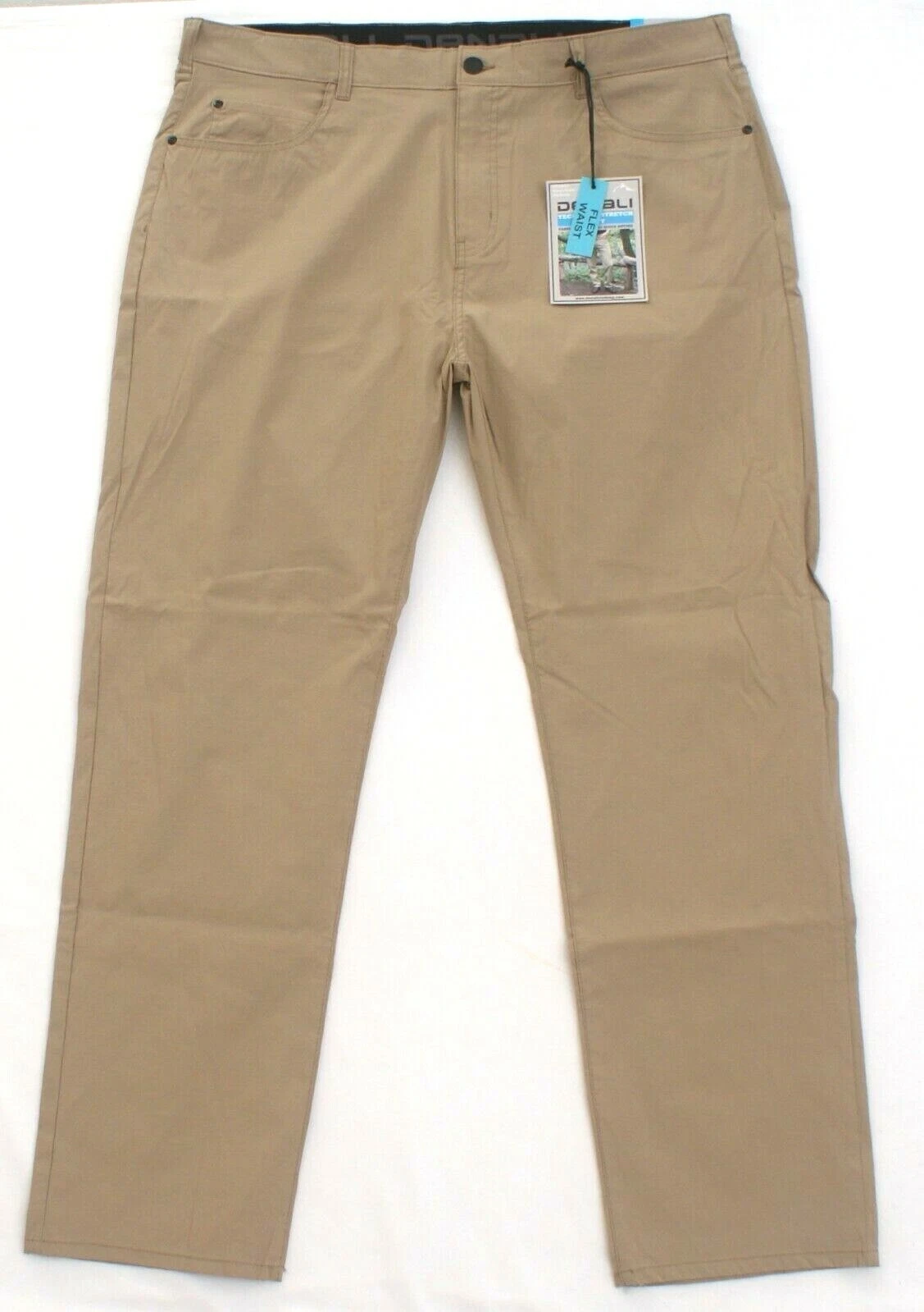 Denali Delta Khaki Flex Waist Straight Leg Technical Stretch Pants Men's NWT