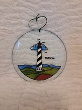 Stained Glass Lighthouse Hatteras Window Hanging Sun Catcher 6"