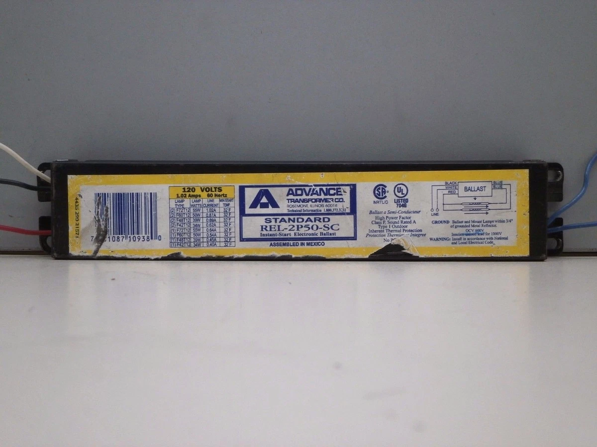 Advance REL 2P50 SC Electronic Fluorescent Ballast for 2 F72T12