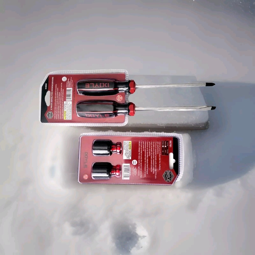 Doyle Stubby Screwdriver Set 2pc and Doyle screwdriver Demolicion 2pc Doyle Stubby Screwdriver Set 2pc and Doyle screwdriver Demolicion 2pc