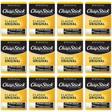 Pack of 12 New ChapStick Classic Original Lip Balm Tube, Lip Care - 0.15 Oz